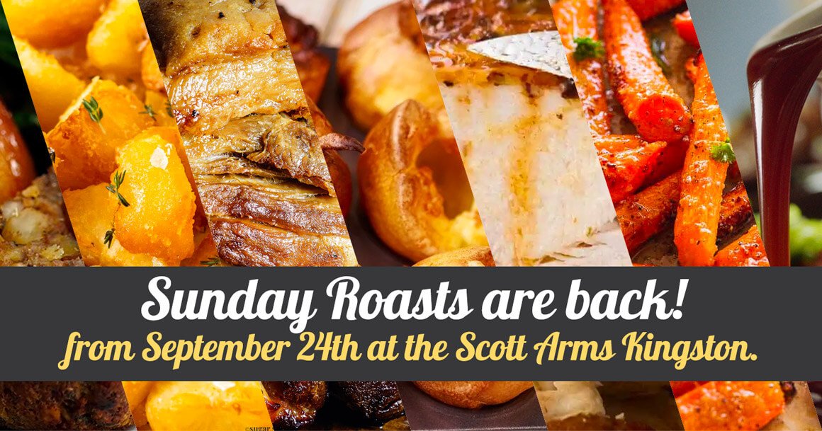 Sunday Roasts return to the Scott Arms on September 24th 2023